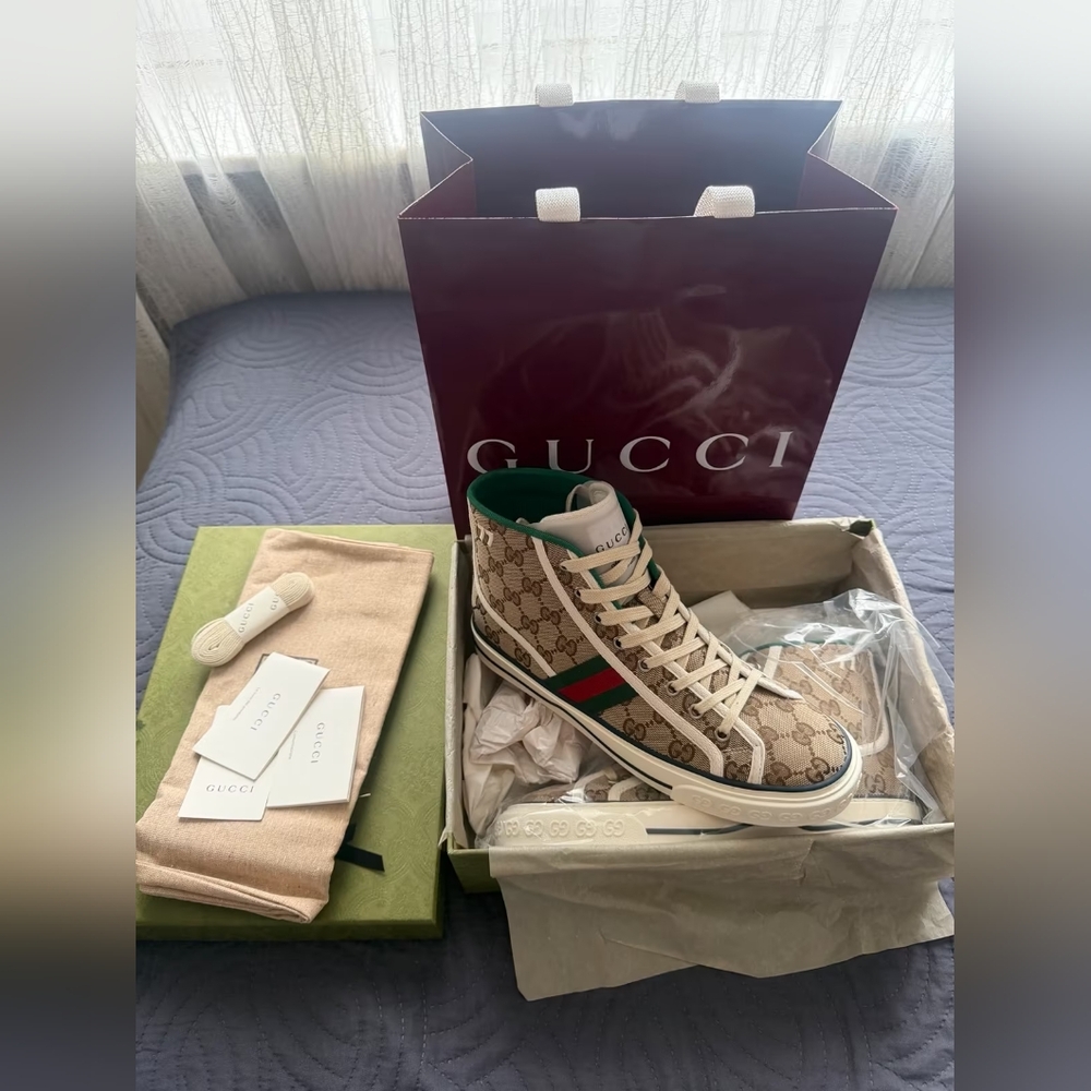 Gucci Women's Tennis 1977 GG High Top Sneakers